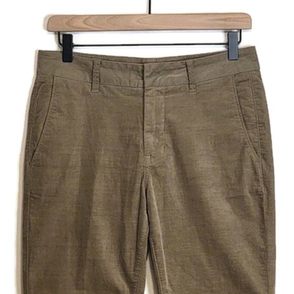 VINCE Womens Corduroy Sateen High Rise Straight Leg Ankle Chino Pant Size 4 - Picture 3 of 15